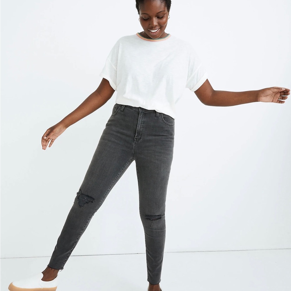Madewell Tall Curvy High-Rise Skinny Jeans in Black Sea Size 26T